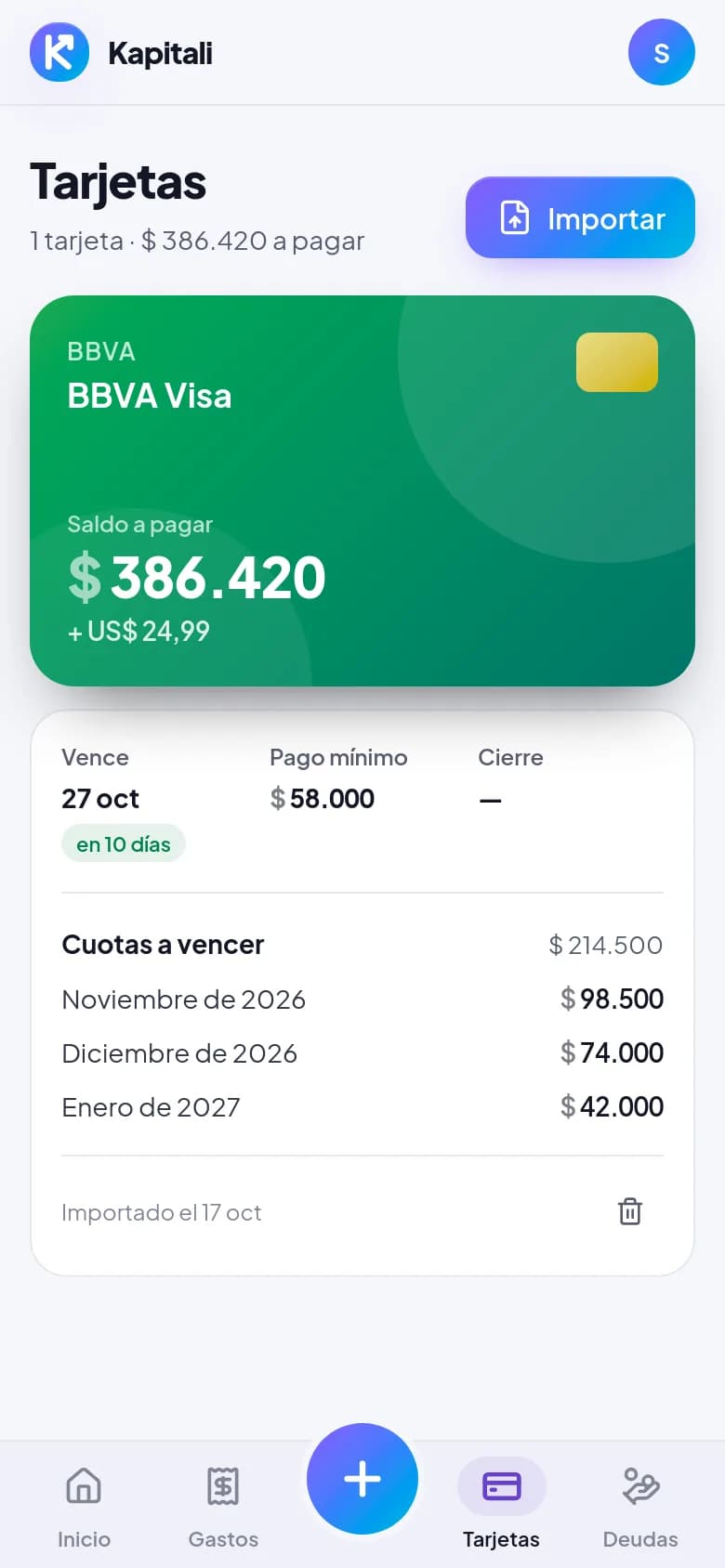 Tus tarjetas